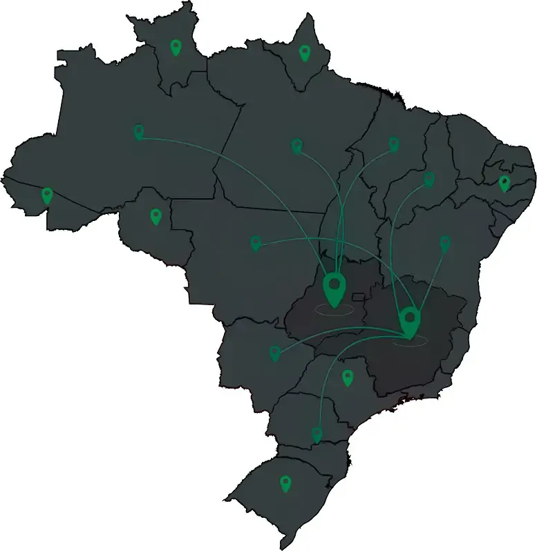 Atendimento em todo o Brasil